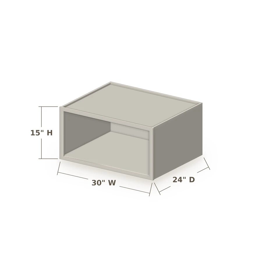 Wall Open Cabinet from Cascade Cabinets in Fort Wayne, Indiana
