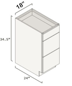 3 Drawer Base Cabinet DB18