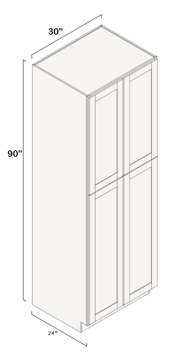 4 Door Pantry Cabinet PC3090 – Cascade Cabinets